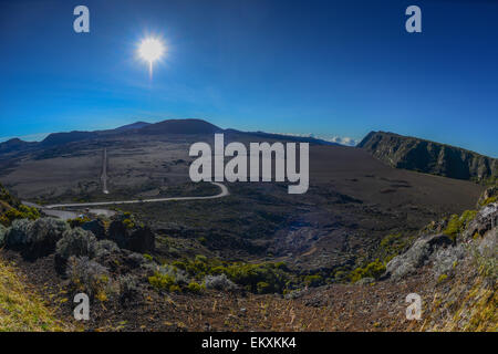 Plaines des Sables, Piton de la Fournaise, La Reunion, territorio francese d'oltremare nell'Oceano Indiano. Foto Stock