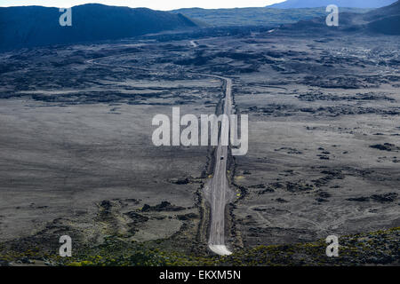 Plaines des Sables, Piton de la Fournaise, La Reunion, territorio francese d'oltremare nell'Oceano Indiano. Foto Stock