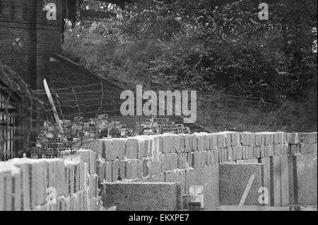 Viste del muro di Berlino con i soldati di pattuglia. Ottobre 1961. Foto Stock