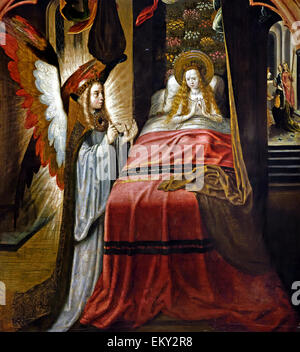 Maestro della leggenda di Sant'Orsola e officina ( Attivo a Colonia 1480 - 1515 ) apparizione dell'Angelo 1492 - 1496 il tedesco in Germania Foto Stock