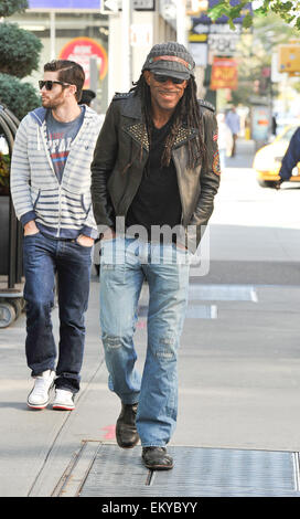 Dave Matthews Band stati Boyd Tinsley spotted fuori e circa a New York con: Boyd Tinsley dove: Manhattan, New York, Stati Uniti quando: 10 Ott 2014 Foto Stock