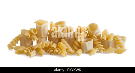 Mescolare la pasta isolati su sfondo bianco Foto Stock