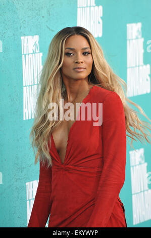 LOS ANGELES, CA - Giugno 4, 2012: Ciara al 2012 MTV Movie Awards per gli Universal Studios, Hollywood. Giugno 4, 2012 Los Angeles, CA Foto Stock