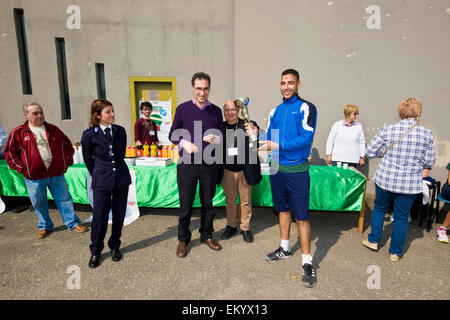 L'Italia, Milano, interno del carcere di Bollate, maratona Vivicittà Foto Stock