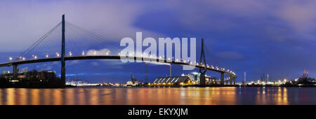 Ponte Köhlbrand, Amburgo, Germania Foto Stock