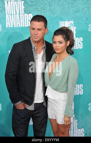 LOS ANGELES, CA - Giugno 4, 2012: Channing Tatum e mia moglie Jenna Dewan-Tatum al 2012 MTV Movie Awards per gli Universal Studios, Hollywood. Giugno 4, 2012 Los Angeles, CA Foto Stock