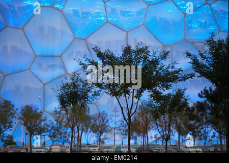 National Aquatics Centre costruito per i Giochi Olimpici di Pechino 2008, Pechino Foto Stock