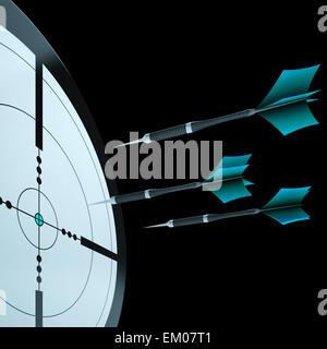 Frecce Target di puntamento che mostra la focalizzazione Foto Stock