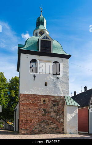 Il campanile della cattedrale di Porvoo Foto Stock
