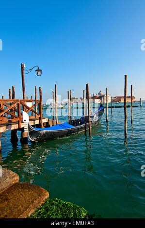 Venezia Italia pittoresco panorama delle gondole Foto Stock