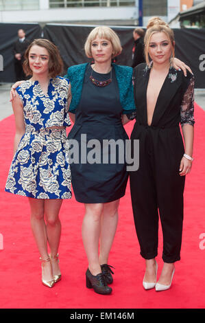 BFI London Film Festival - "La Caduta" lo screening di Odeon West End - Arrivi con: Maisie Williams,Carol Morley,Firenze Pugh dove: Londra, Regno Unito quando: 11 Ott 2014 Foto Stock