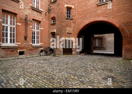 Cortile, museo, Musée Paul-Dupuy, Rue de la Pleau, Toulouse, Francia Foto Stock