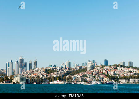 Türkei, Istanbul, Blick über den Bosforo Foto Stock