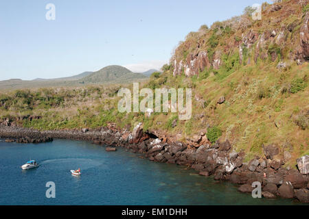 Vista aerea di San Cristobal Island da Cerro Tijeretas, Galapagos, Ecuador, Sud America Foto Stock