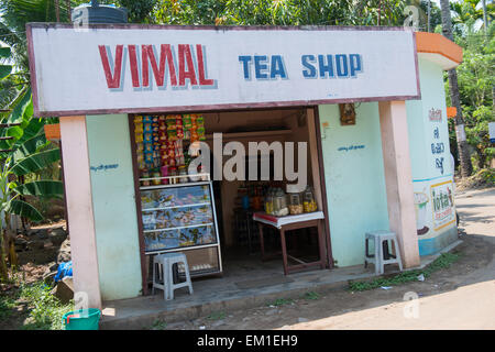 Vimal tea shop di Kumarakom Kerala, India Foto Stock