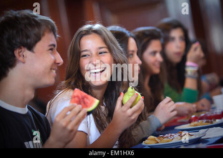 Berlitz di lingua Manchester studenti felici Foto Stock