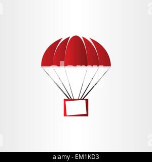 Parachute con casella di messaggio di posta aerea lettera immagine dell'evento Illustrazione Vettoriale
