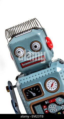 Primo piano del giocattolo del robot Foto Stock