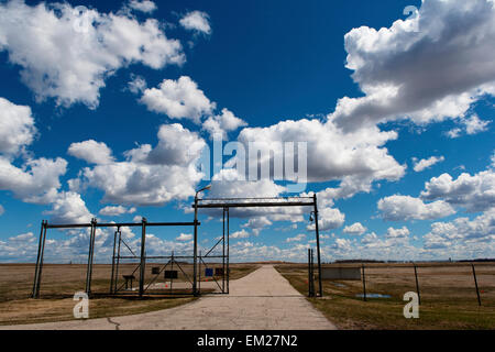 Cancello aperto. Foto Stock