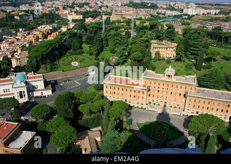 Vista aerea del Palazzo del Governatorato dello Stato della Città del Vaticano Foto Stock