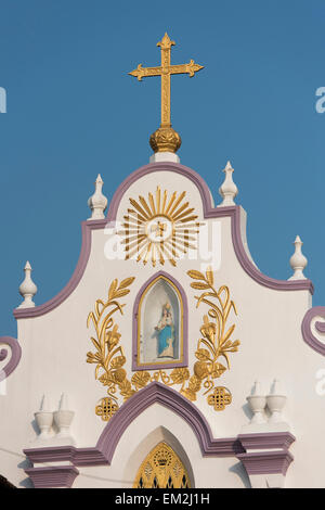 Santa Maria della Chiesa Foraneo Kalloorkadu, Cattolica, una delle più antiche chiese in India, Champakulam, Alappuzha distretto, Kerala Foto Stock