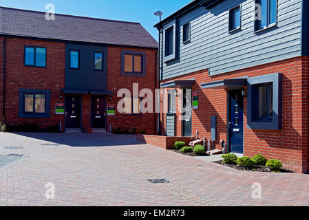 Case nella città nuova di Lawley Village, Telford Shropshire, Foto Stock