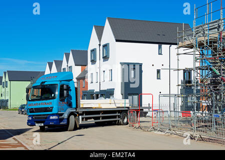 Case nella città nuova di Lawley Village, Telford Shropshire, Foto Stock