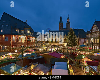 Mercatino di Natale di Goslar, Repubblica federale di Germania Foto Stock