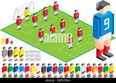 Illustrazione Vettoriale di calcio Kit tattico, gli elementi sono in strati per operazioni di editing semplici Illustrazione Vettoriale