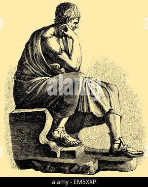 Aristotele (384 A.C. - 322 a.C.), filosofo greco Foto Stock