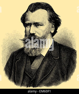 Johannes Brahms (7 maggio 1833 - 3 Aprile 1897), tedesco del compositore e pianista Foto Stock