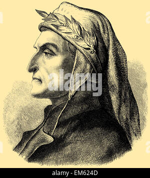 Dante Alighieri (1265 - 1321), poeta italiano Foto Stock