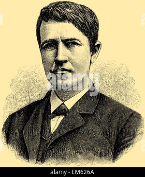 Thomas Alva Edison (1847-1931), inventore americano, scienziato, e imprenditore Foto Stock