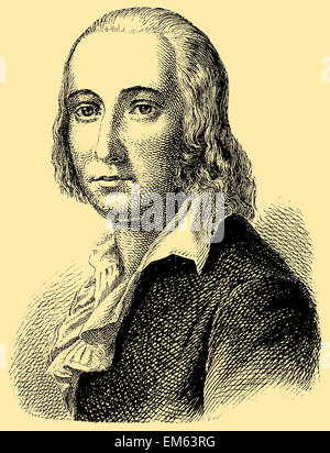 Johann Christian Friedrich Hölderlin (1770 - 1843), tedesco poeta lirico Foto Stock