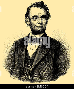 Abramo Lincoln (1809-1865), sedicesimo presidente degli Stati Uniti Foto Stock