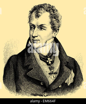 Klemens Wenzel, principe von Metternich (1773 - 1859), austro-tedesca politico e statista Foto Stock