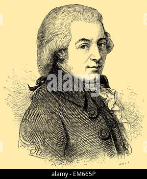 Wolfgang Amadeus Mozart (1756 - 1791), il compositore austriaco Foto Stock