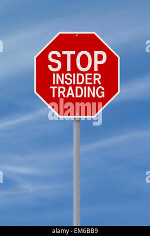 Smettere di insider trading Foto Stock