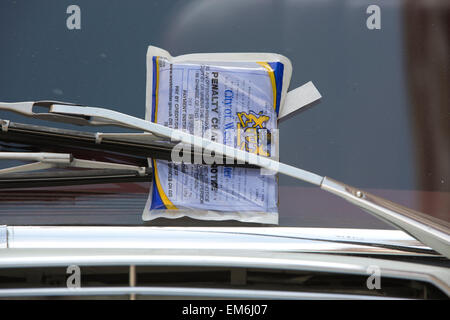 City of Westminster i biglietti per il parcheggio, pena avviso di carica Foto Stock