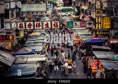 Fa Yuen Street Market in Hong Kong Foto Stock
