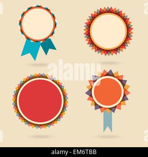 Set di quattro vintage badge premio Illustrazione Vettoriale