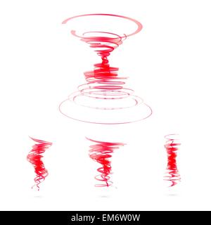 Set di vettore icone tornado Illustrazione Vettoriale