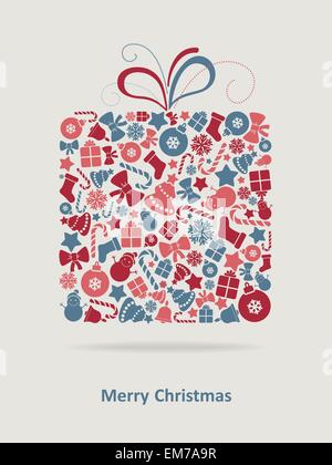 Merry Christmas Card Illustrazione Vettoriale