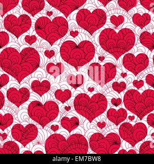 Vintage seamless pattern di san valentino Illustrazione Vettoriale