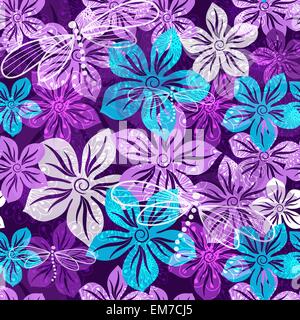 Seamless floral molla pattern vivaci Illustrazione Vettoriale