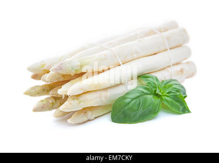 Bene cresciuto asparagi bianchi Foto Stock