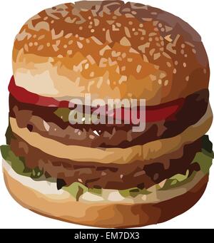 icona di hamburger Illustrazione Vettoriale