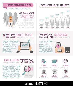 Business elementi infographics Illustrazione Vettoriale