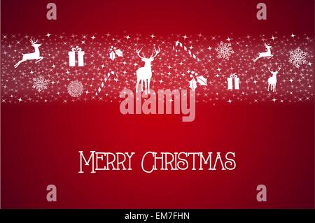 Modello di Natale composizione di confine Illustrazione Vettoriale