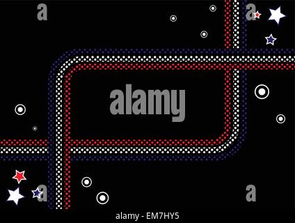 USA strisce di punti Illustrazione Vettoriale